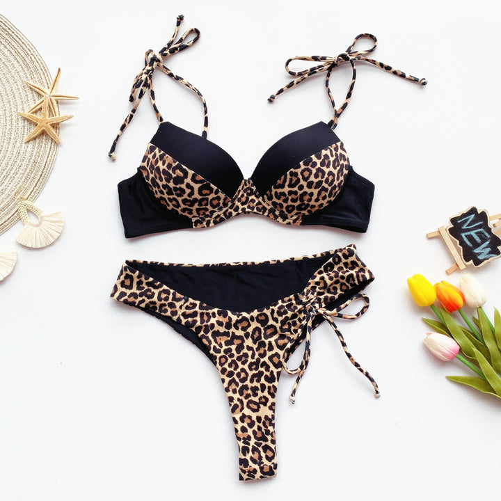 Damen Push-up Bikini mit animalischem Muster Echo Archiv