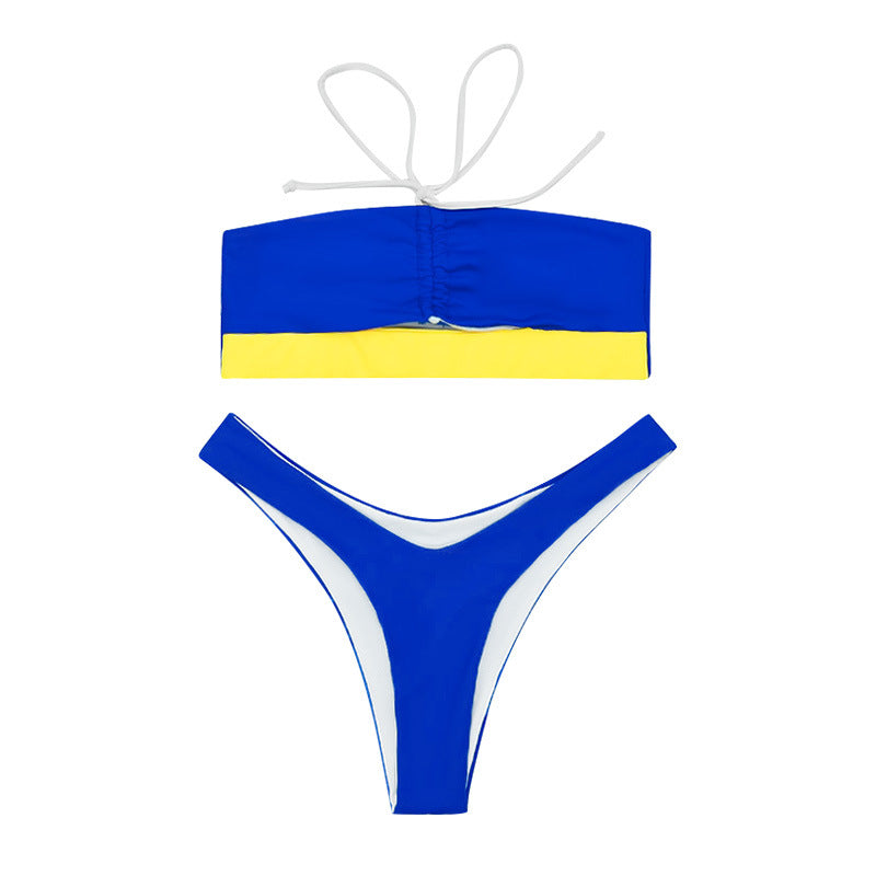 Damen Bandeau-Bikini mit raffiniertem Knoten und hohem Beinausschnitt Echo Archiv