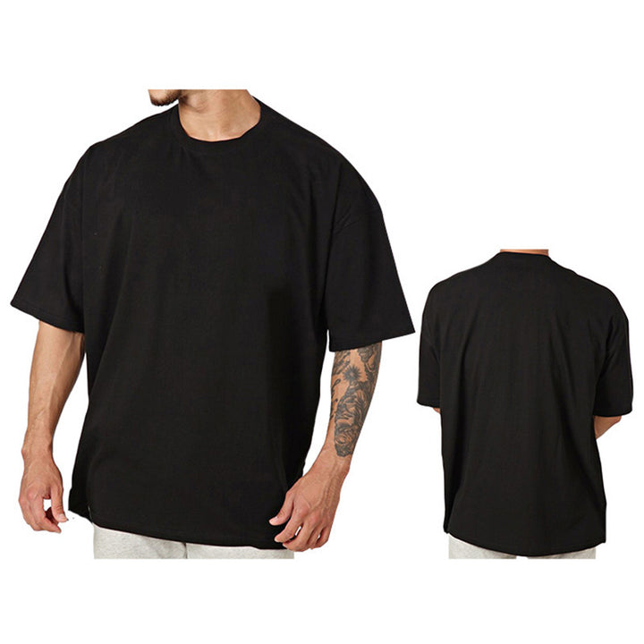 Herren Oversized T-Shirt aus hochwertigem Baumwollmix mit Rundhalsausschnitt Echoarchiv