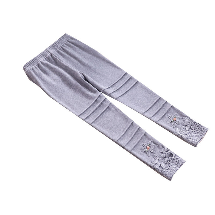 Mädchen modische Leggings mit floralem Spitzenbesatz Echo Archiv