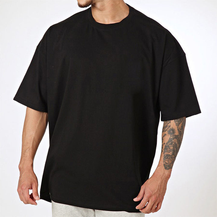Herren Oversized T-Shirt aus hochwertigem Baumwollmix mit Rundhalsausschnitt Echoarchiv