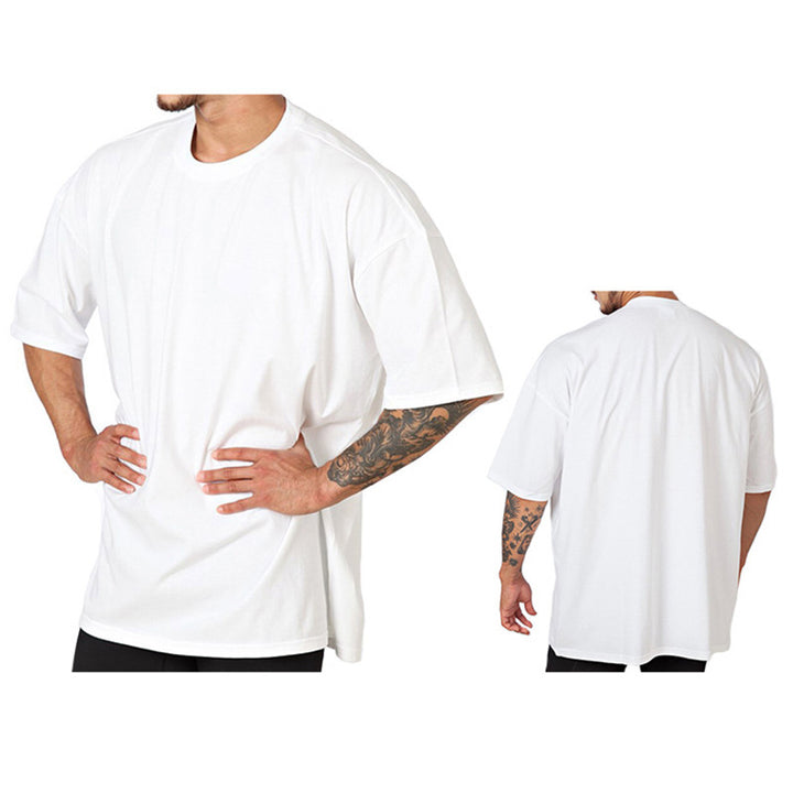 Herren Oversized T-Shirt aus hochwertigem Baumwollmix mit Rundhalsausschnitt Echoarchiv