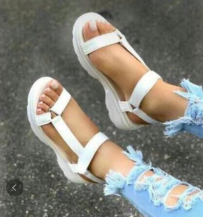Damen nan sportliche Plateau-Sandalen mit verstellbaren Riemen Echo Archiv