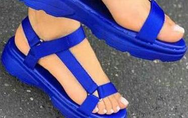 Damen nan sportliche Plateau-Sandalen mit verstellbaren Riemen Echo Archiv