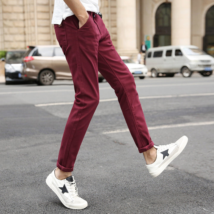 Herren modische Chino-Hose mit schmalem Schnitt und praktischen Taschen Echoarchiv