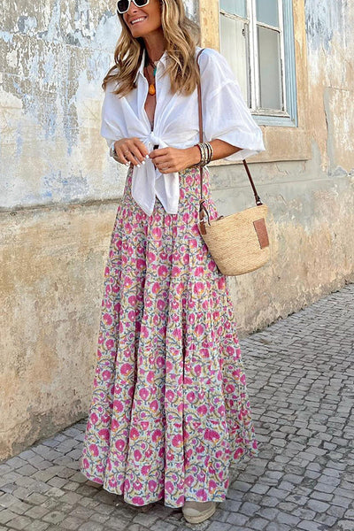 Sommer Lange Röcke Boho Print – Rosévia