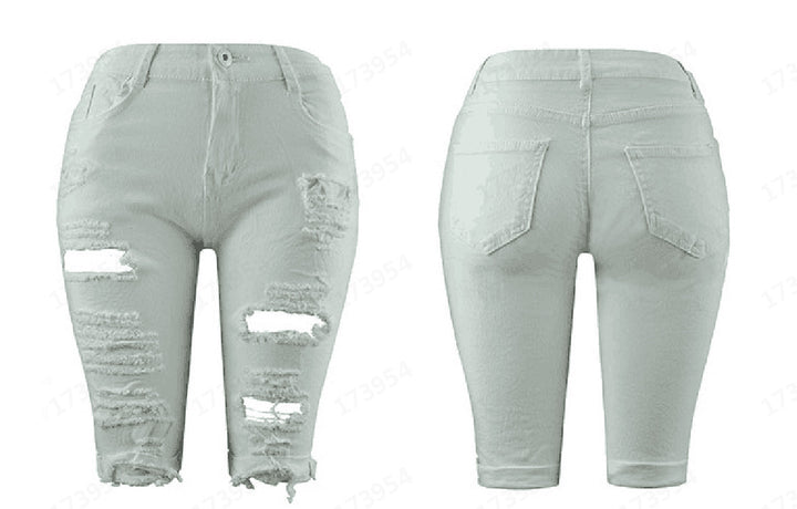 Damen Destroyed Denim-Hose mit lässigem Schnitt und modischen Rissdetails Echo Archiv