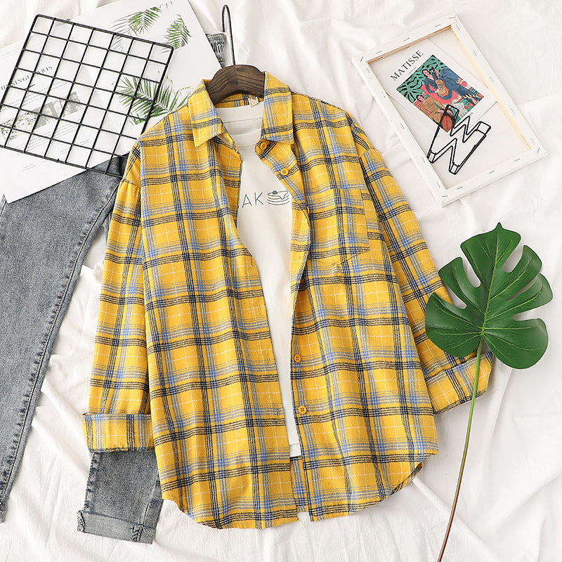 Unisex nan karierte Flanell-Hemdjacke im Oversize-Schnitt mit Brusttasche Echo Archiv