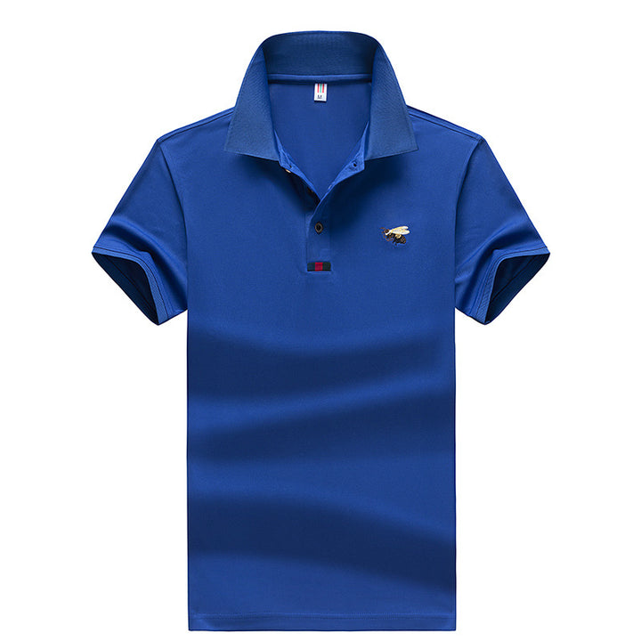 Herren Poloshirt mit gesticktem Motiv und pflegeleichtem Gewebe Echoarchiv
