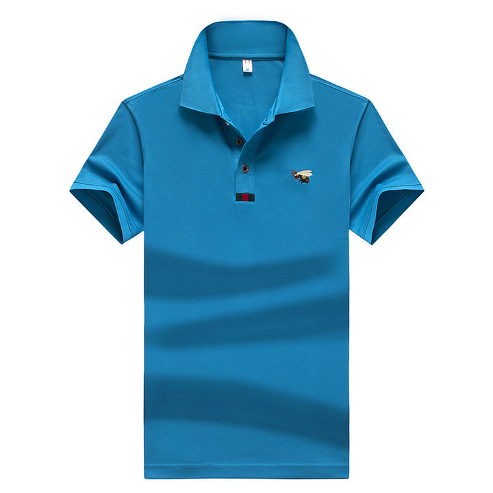 Herren Poloshirt mit gesticktem Motiv und pflegeleichtem Gewebe Echoarchiv