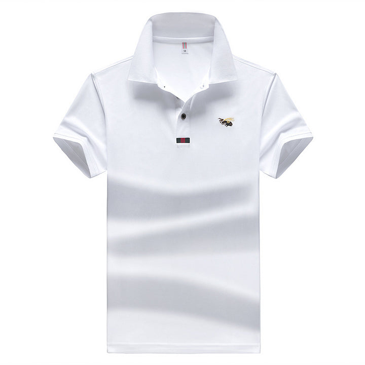 Herren Poloshirt mit gesticktem Motiv und pflegeleichtem Gewebe Echoarchiv