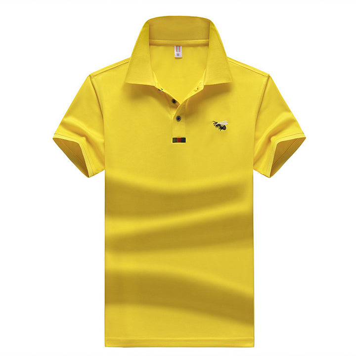 Herren Poloshirt mit gesticktem Motiv und pflegeleichtem Gewebe Echoarchiv