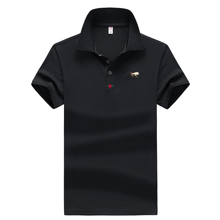 Herren Poloshirt mit gesticktem Motiv und pflegeleichtem Gewebe Echoarchiv