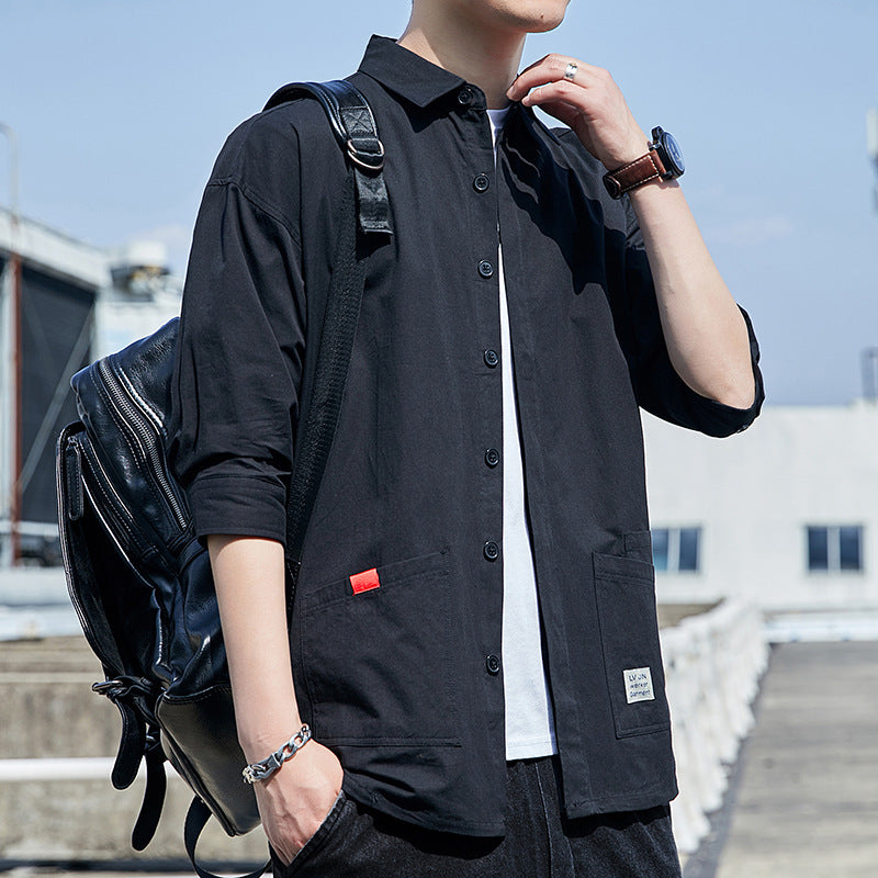Herren leichtes Utility-Overshirt mit praktischen Taschen Echoarchiv