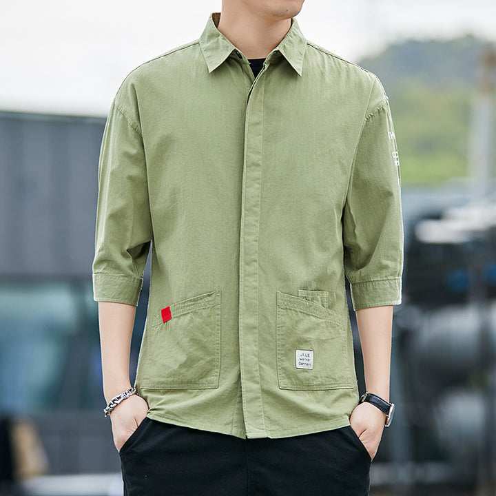 Herren leichtes Utility-Overshirt mit praktischen Taschen Echoarchiv