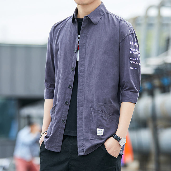 Herren leichtes Utility-Overshirt mit praktischen Taschen Echoarchiv