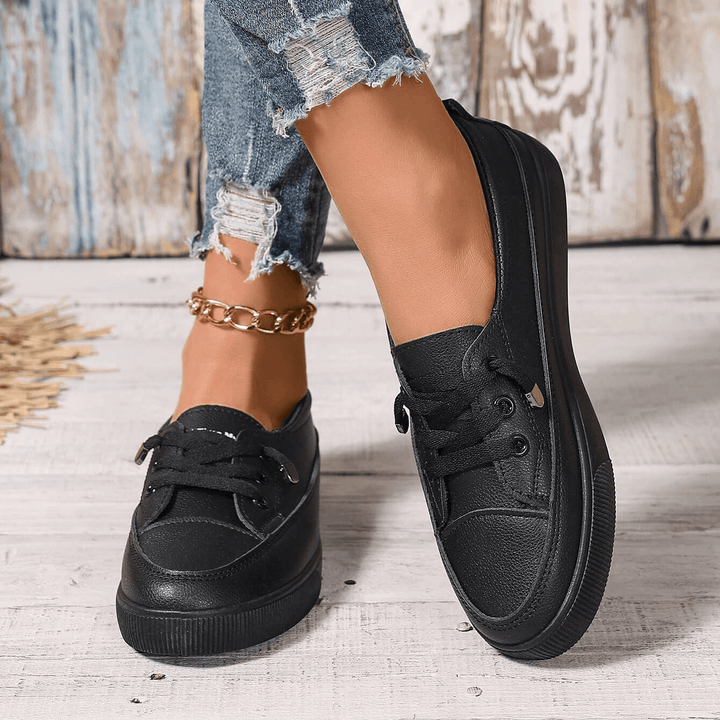 Damen Schnürung Orthopädische Flache Schuhe Echoarchiv