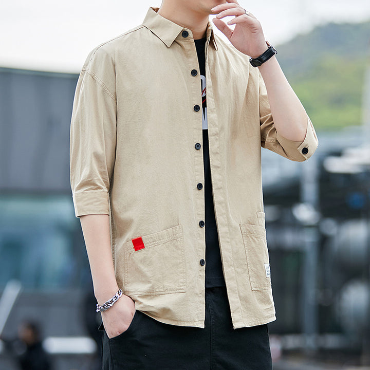 Herren leichtes Utility-Overshirt mit praktischen Taschen Echoarchiv