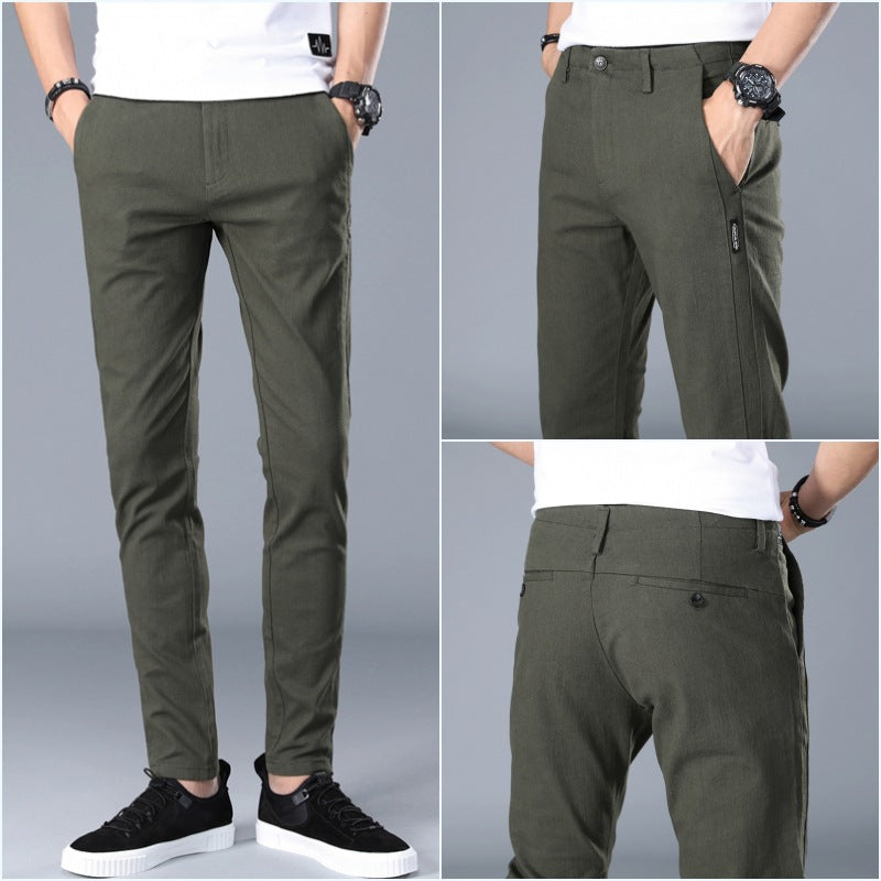 Herren modische Chino-Hose mit schmalem Schnitt und bequemer Passform Echoarchiv
