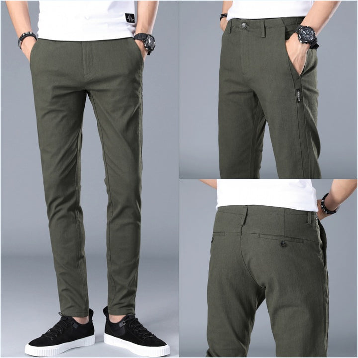 Herren modische Chino-Hose mit schmalem Schnitt und bequemer Passform Echoarchiv
