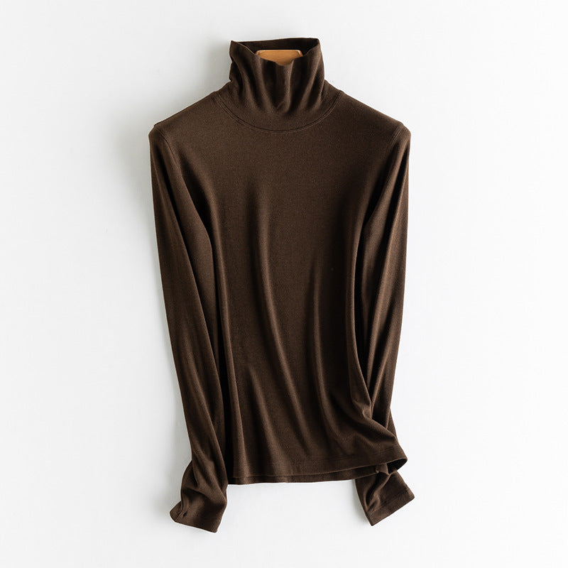Damen-Strick-Unterziehshirt, Kaschmir-Mischgewebe, verschiedene Kragen