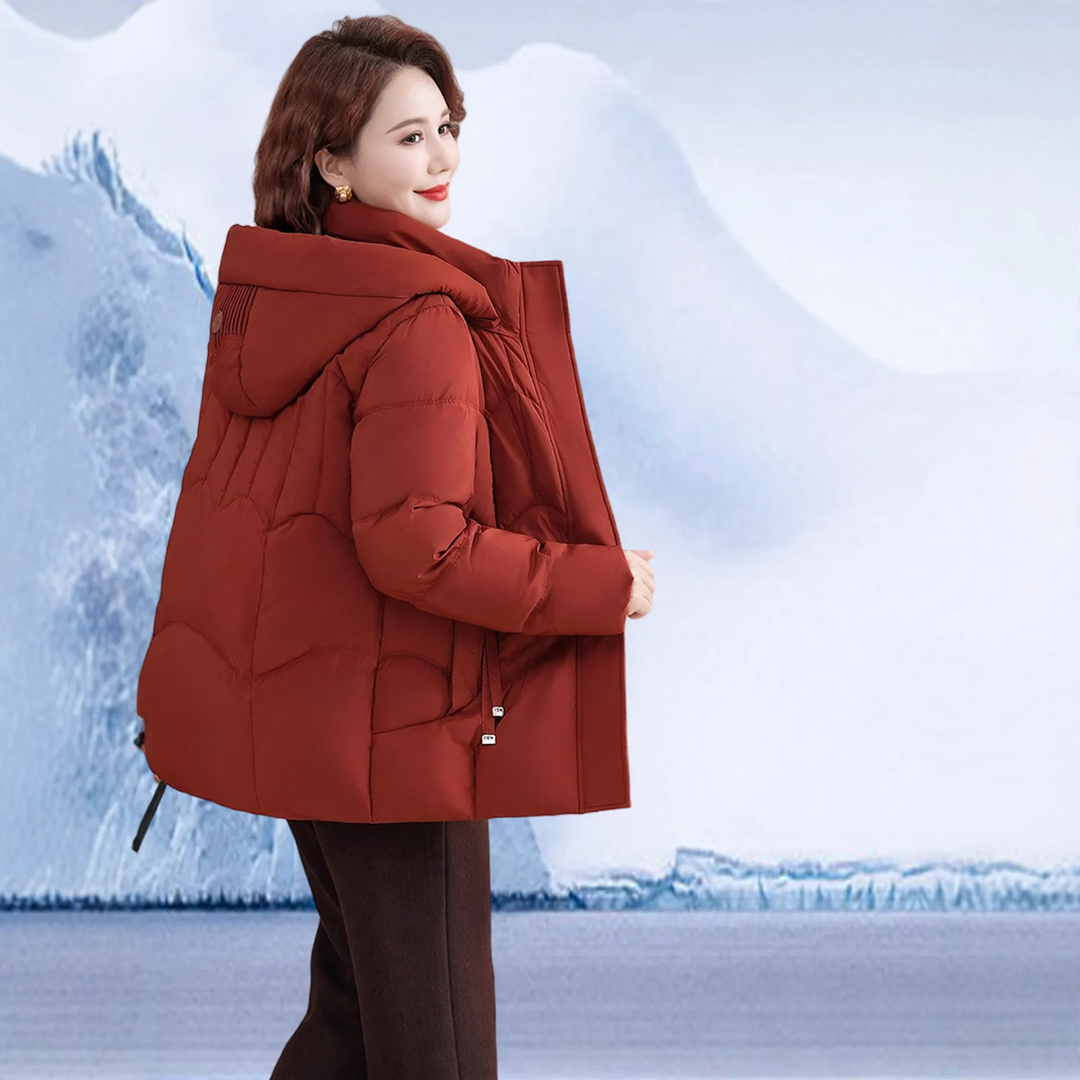 Kurze Damen-Daunenjacke mit Gänsedaunen