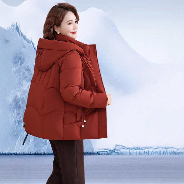 Kurze Damen-Daunenjacke mit Gänsedaunen