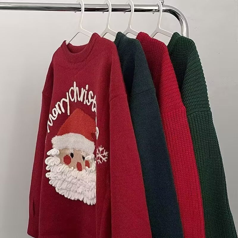 Weihnachtspullover mit Rundhalsausschnitt, Unisex