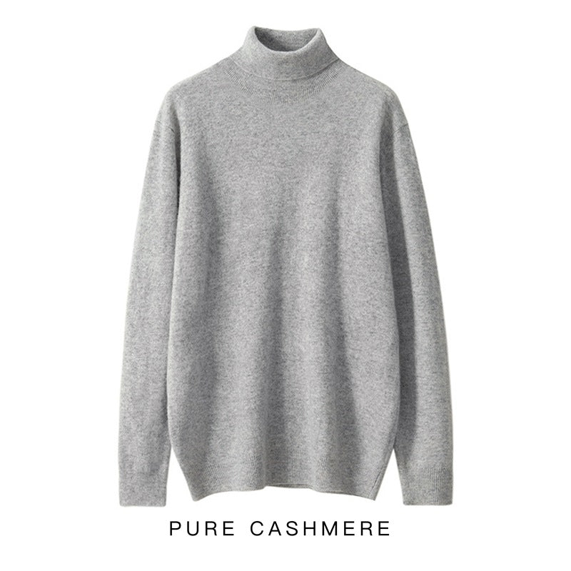 Herren-Rollkragenpullover aus 100% reiner Wolle
