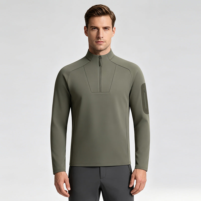 Herren-Sweatshirt mit Reißverschluss und Stehkragen