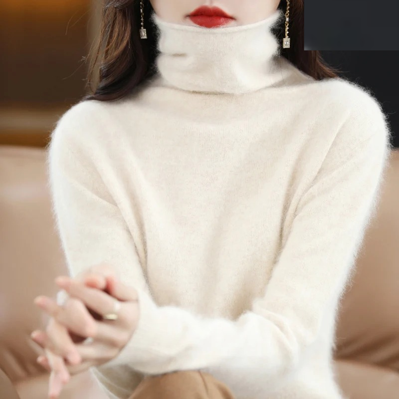 Echoarchiv | Pullover Damen Weicher Rollkragenpullover, Warm & Luxuriöses Design