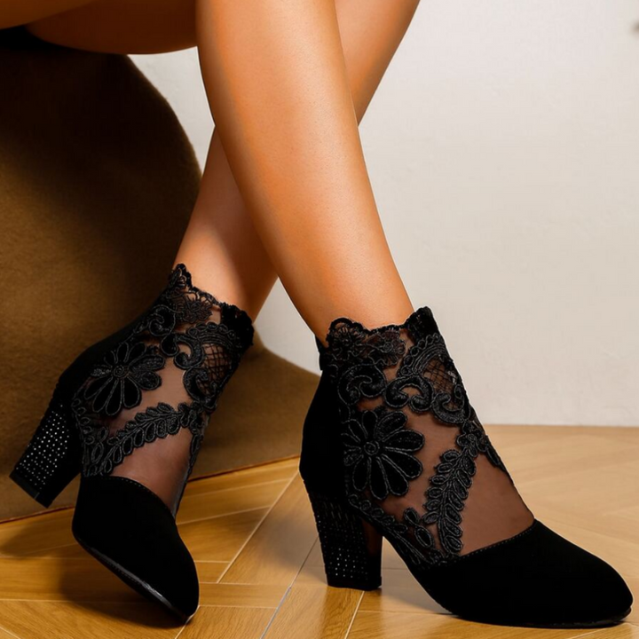 Echoarchiv | Bestickte High-Heel-Stiefel - Trendy FootwEchoarchivr