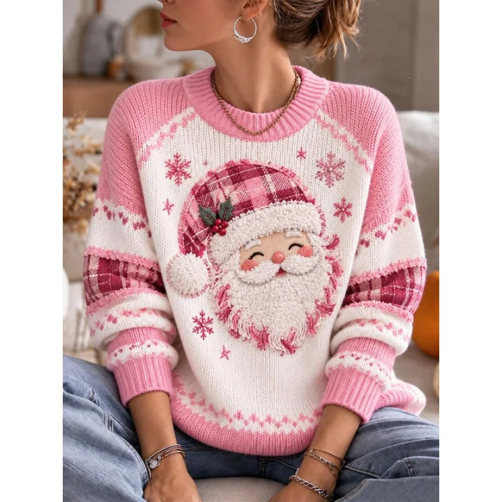 Damen-Weihnachtspullover mit 3D-Druck