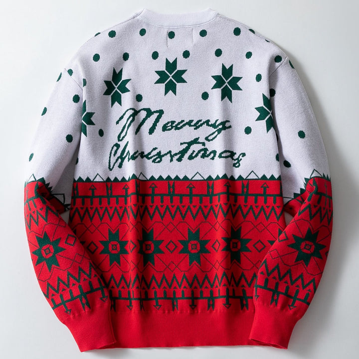 Retro-Strickpullover für Herren, festliches Jacquard-Design