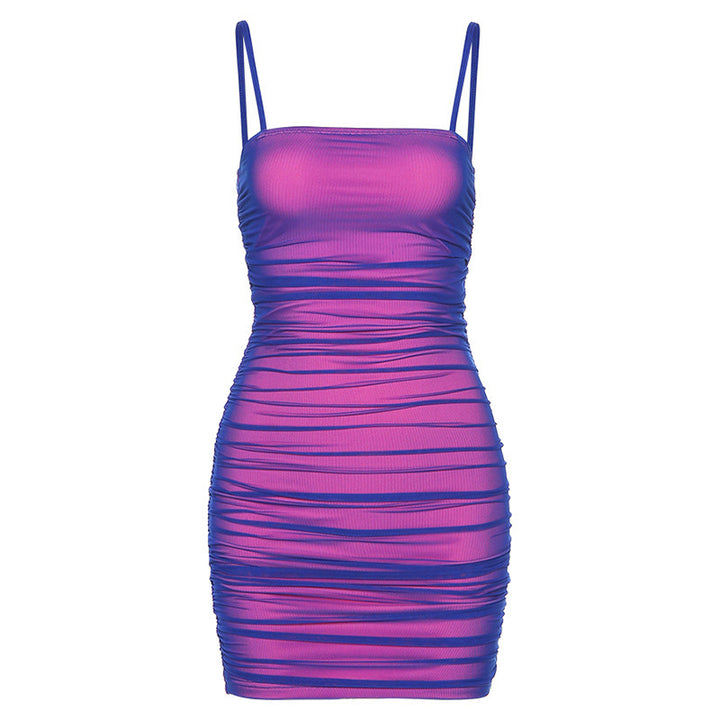 Damen Sommerliches Mini-Kleid mit raffinierten Rüschendetails und Spaghettiträgern Echo Archiv