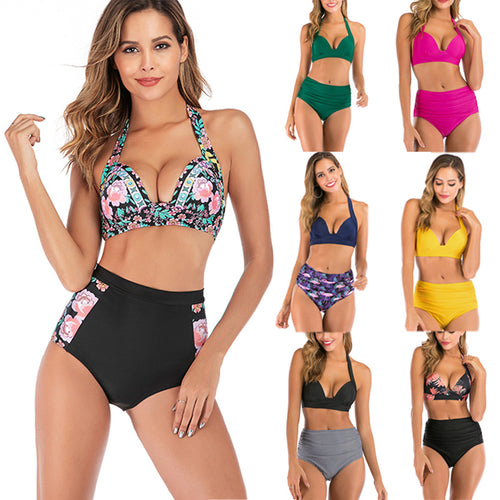 Damen Bandeau-Bikini mit stilvollen Streifen und verstellbaren Trägern Echo Archiv