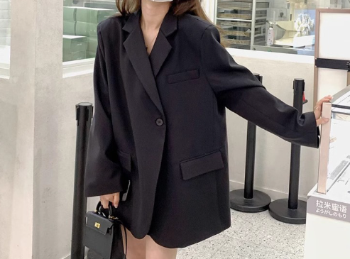 Damen Oversized Blazer aus weichem Wollmix Echoarchiv