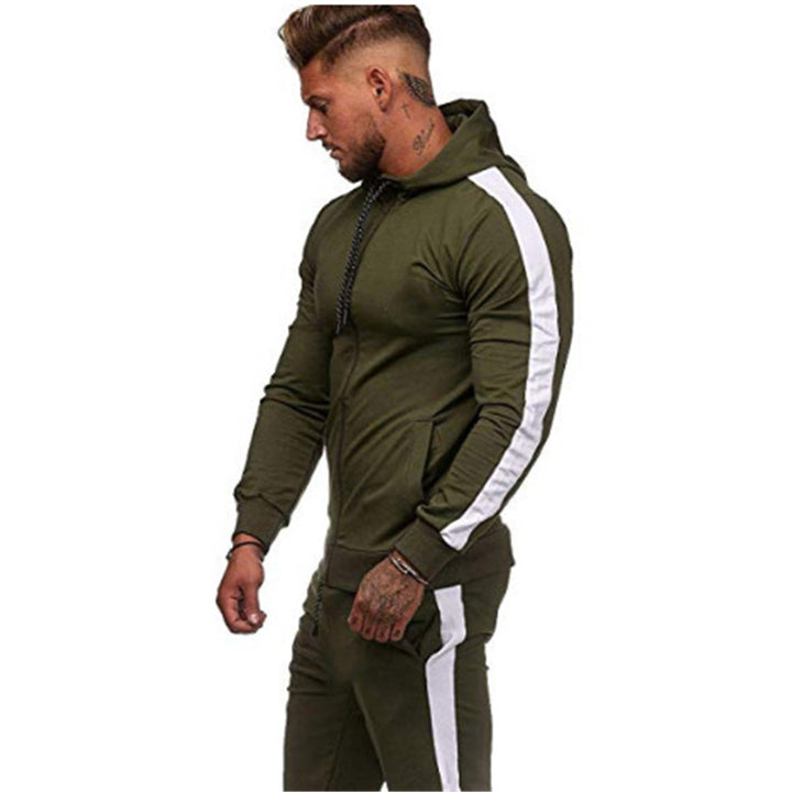 Herren Sportliche Kapuzenjacke mit kontrastierenden Seitendetails Echoarchiv