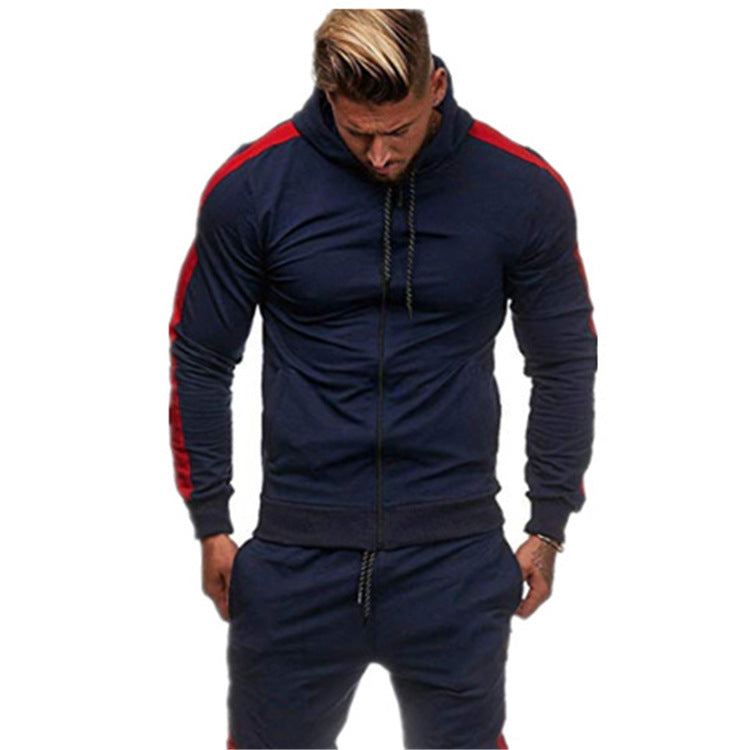 Herren Sportliche Kapuzenjacke mit kontrastierenden Seitendetails Echoarchiv