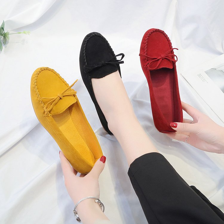 Damen nan femininer Velours‑Schlupfloafer mit handgestepptem Vorderblatt, dekorativer Schleife und gedämpftem Memory‑Fußbett Echo Archiv