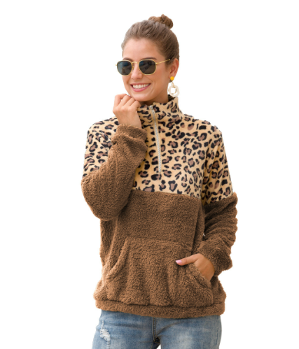 Echoarchiv | Hoodie - Oversized Fit - Plüsch & Leopardenmuster - Weich & Bequem