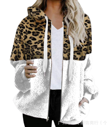 Echoarchiv | Hoodie - Oversized Fit - Plüsch & Leopardenmuster - Weich & Bequem