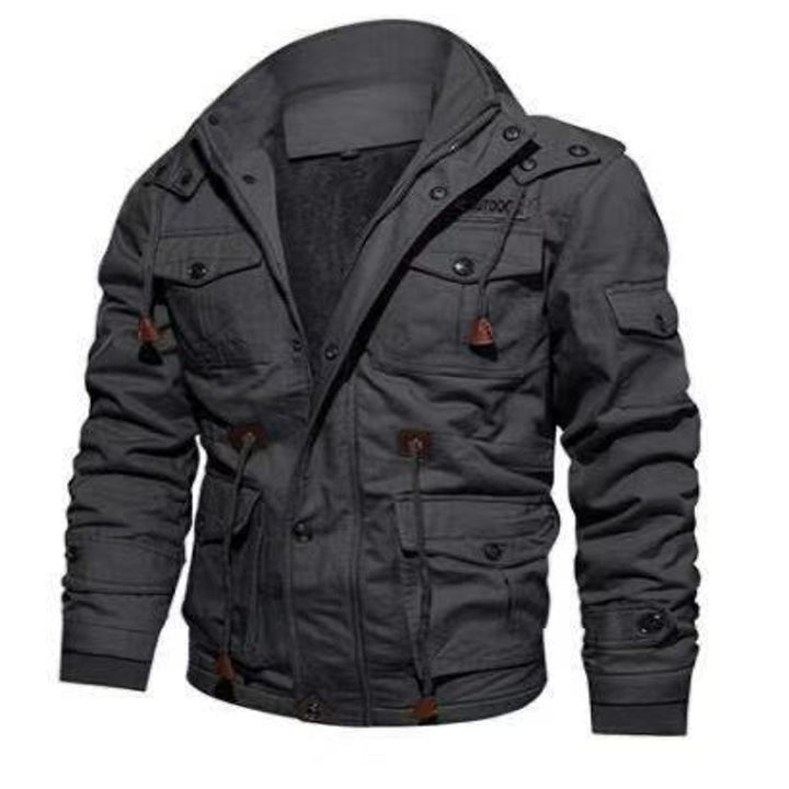 Herren Gefütterte Fieldjacke im Utility-Look mit Teddyfutter und Mehrfachtaschen Echoarchiv