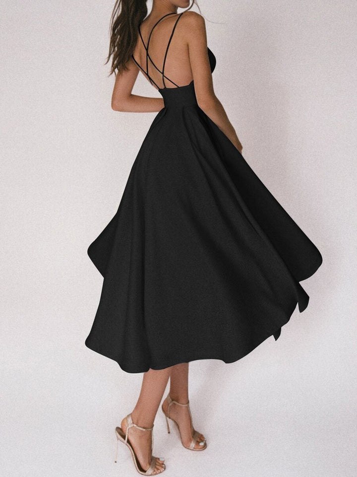Echoarchiv | Elegantes Midi-Kleid mit Trägern für Damen