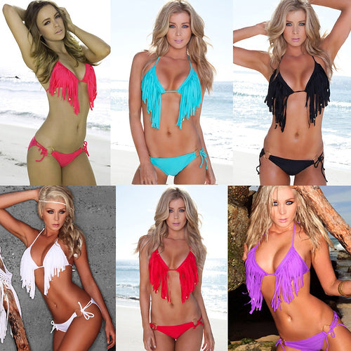 Damen Fransen-Bikini mit verstellbarem Schnitt Echo Archiv