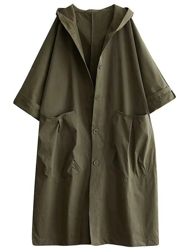 Echoarchiv | Langer Wasserdichter Trenchcoat Mantel