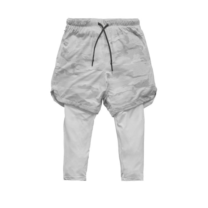 Herren Trainingsshorts mit integrierten Leggings und elastischem Bund Echoarchiv