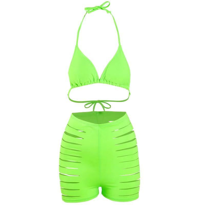 Damen Bikini-Set mit sexy Cut-Out und hoch geschnittenen Shorts Echo Archiv