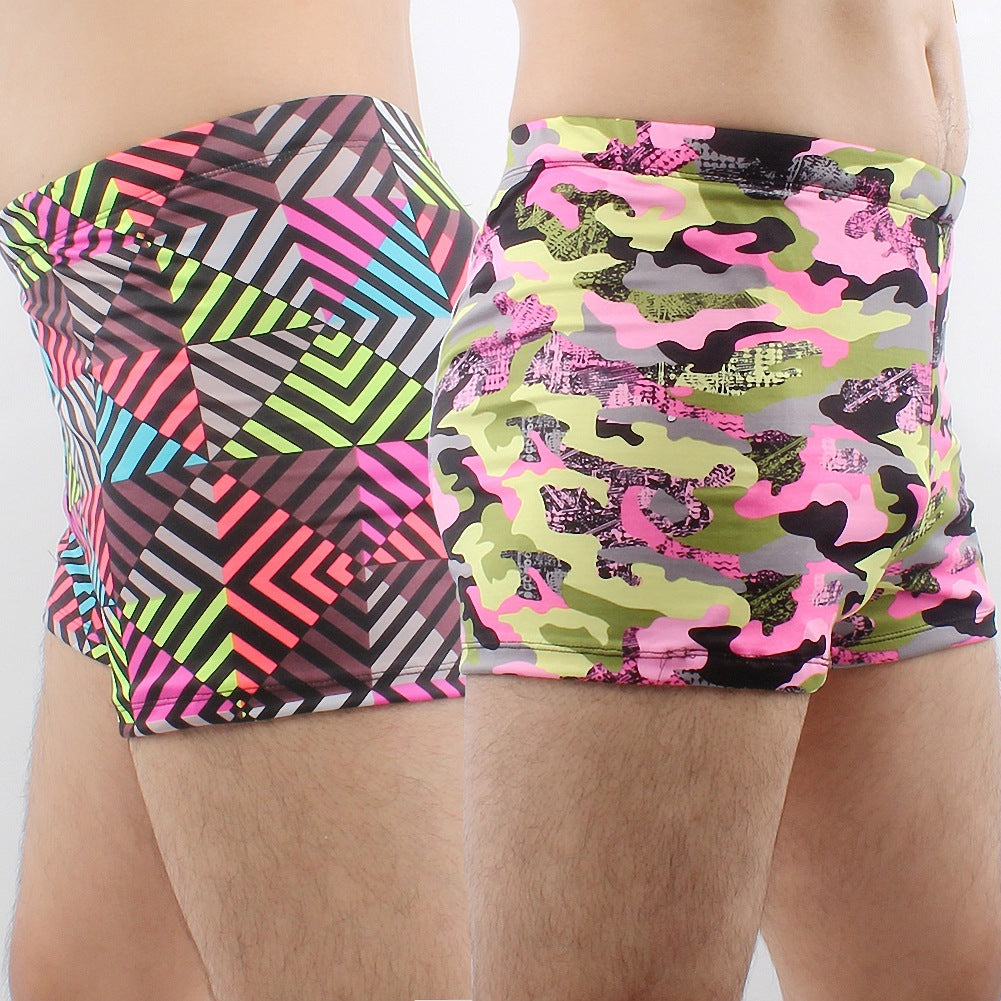 Herren Schwimmshorts mit buntem Muster Echo Archiv