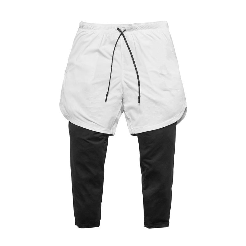 Herren Trainingsshorts mit integrierten Leggings und elastischem Bund Echoarchiv